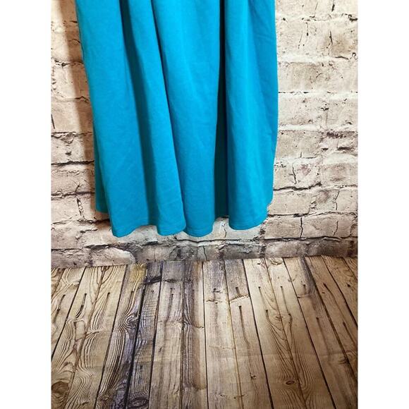 Torrid Callie T-Shirt Dress Womens 2X Teal French Terry Stretch Belted Plus - Picture 8 of 14